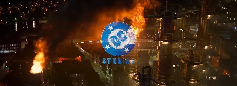 Gotham from above with fire in Clayface trailer.