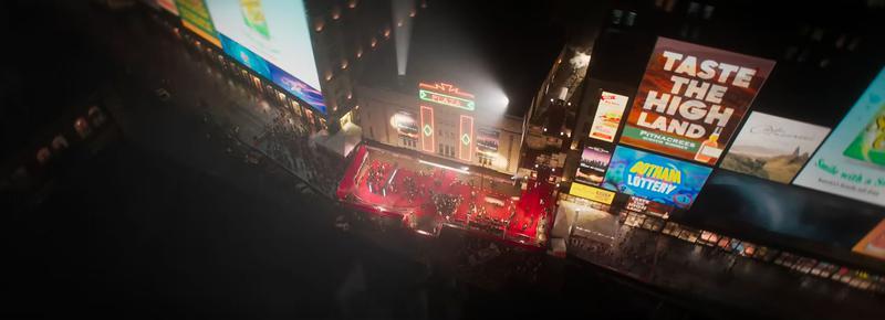 Clayface trailer, movie trailer, Gotham times square.