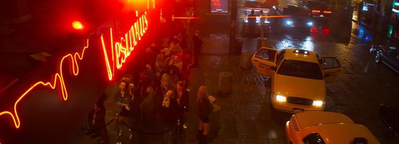 Clayface trailer, Vesuvius nightclub.