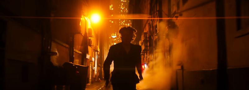 Clayface trailer, Matt Hagen running down alleyway.