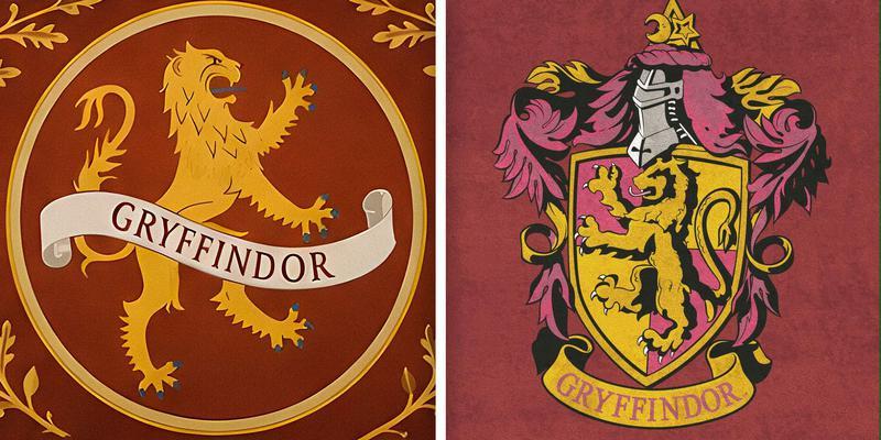 HBO Harry Potter vs movies, Gryffindor house crest.