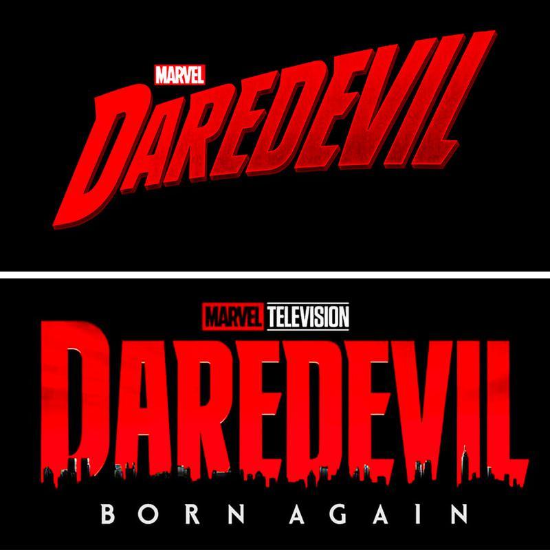 Daredevil Netflix logo and Daredevil: Born Again logo.