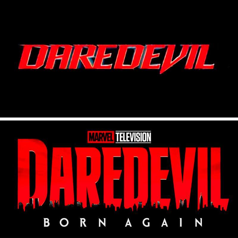 Daredevil movie logo and Daredevil: born again logo.