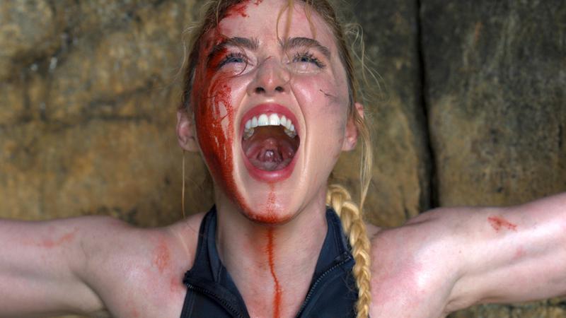 Kathryn Newton screaming in The Devil's Mouth.