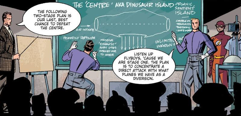 DC: The New Frontier, Dinosaur Island, DC Comics, Comic Panel