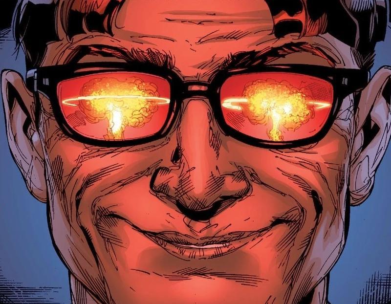 Doctor Arkham with an explosion in his glasses in DC Comics