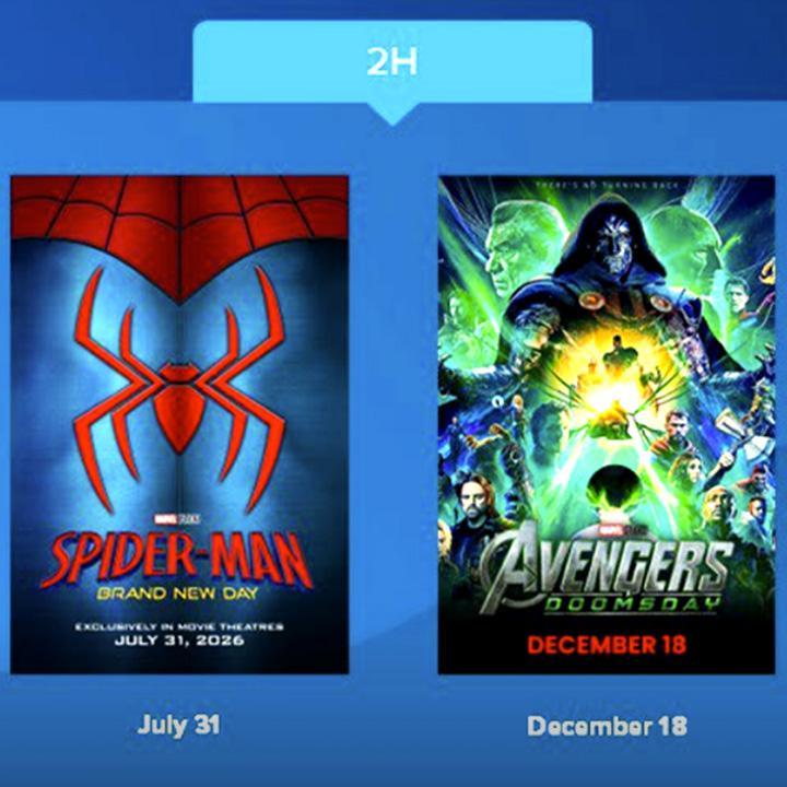 A Spider-Man and Avengers poster next to once another.