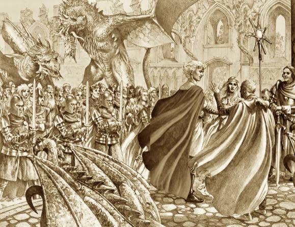 Jaehaerys and Alysanne's wedding in Fire & Blood.