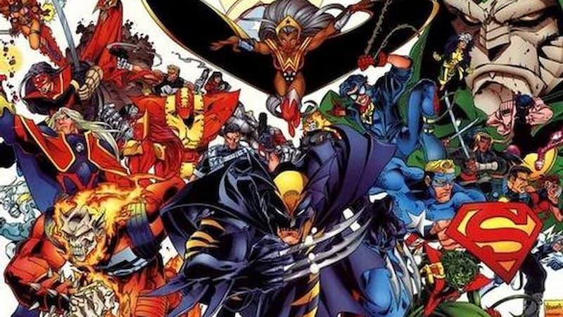 Marvel and DC characters from the Amalgam Universe
