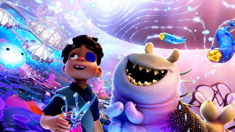 Elio and an alien together in space in Elio