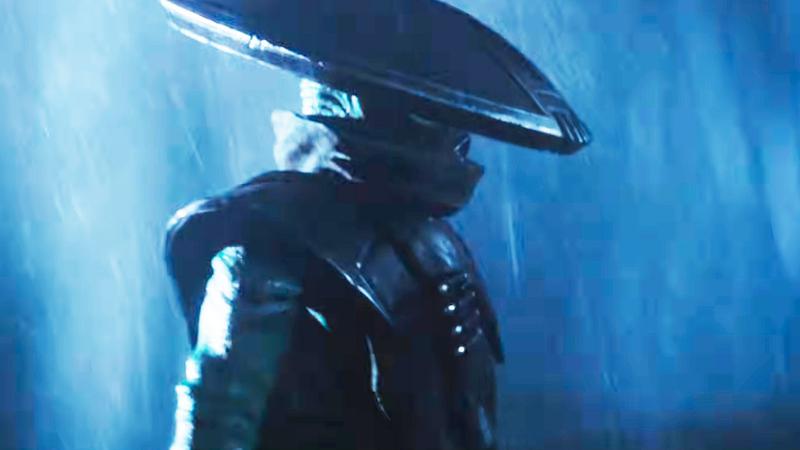 Embo in The Mandalorian and Grogu in the rain.