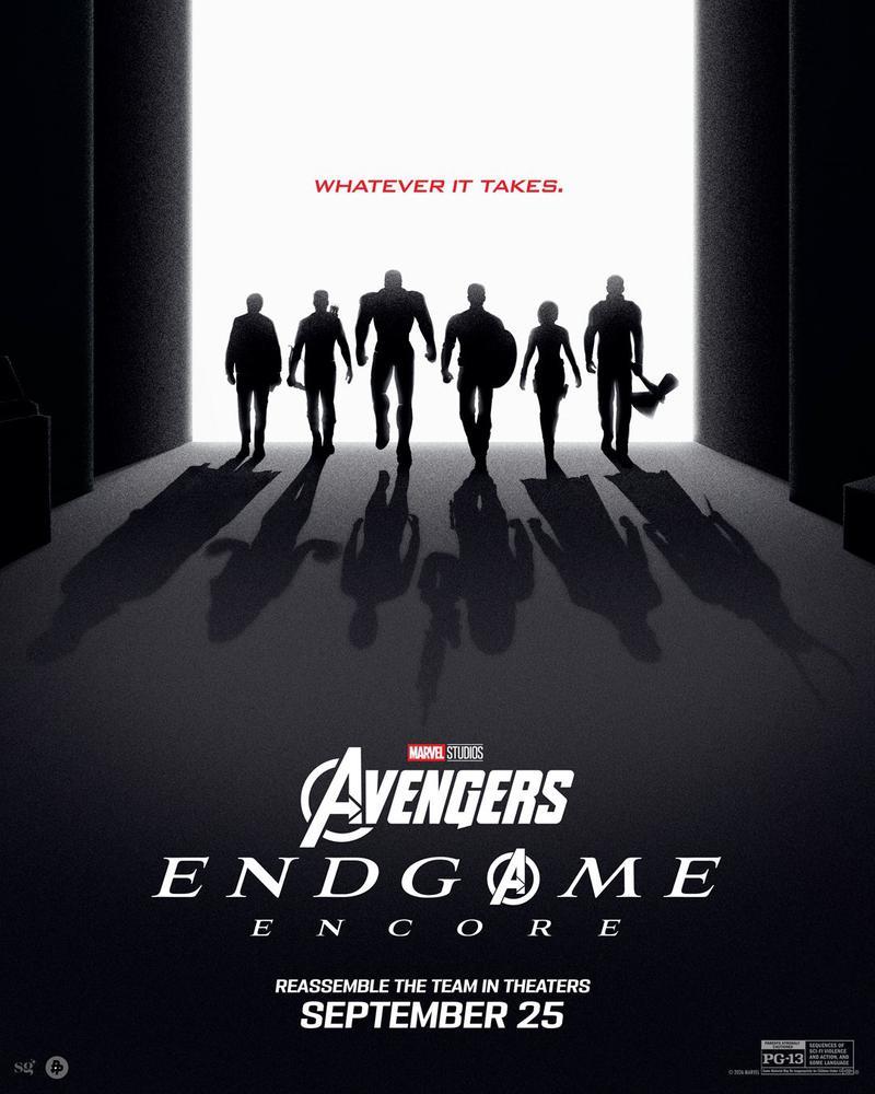 Avengers Endgame Encore Silhouette poster.
