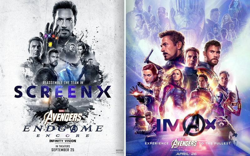 Avengers Endgame Encore ScreenX Poster, IMAX Original Poster.