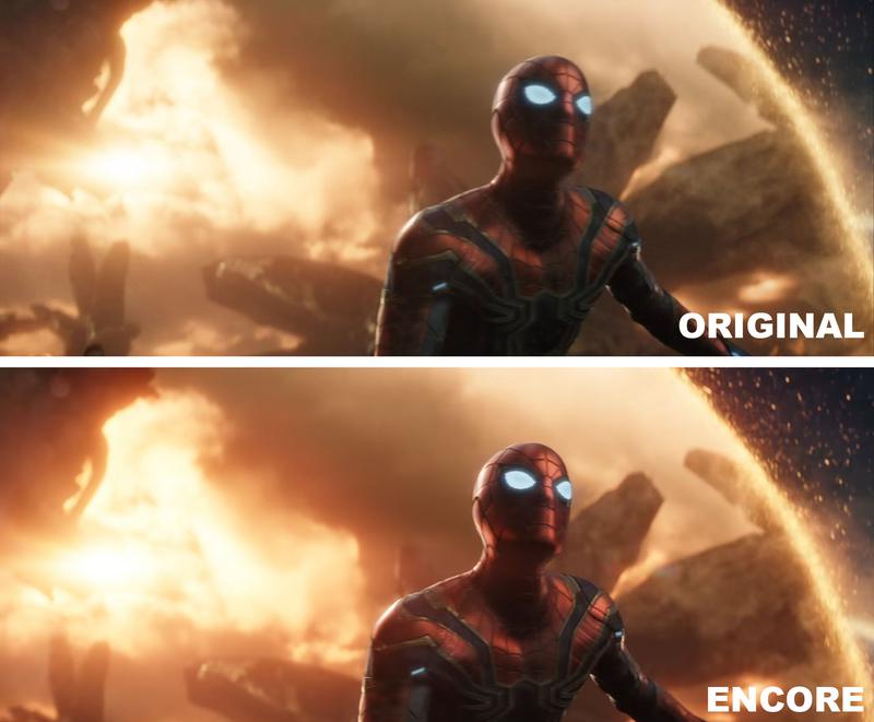 Avengers Endgame vs Avengers Endgame Encore, Spider-Man in Portals scene.