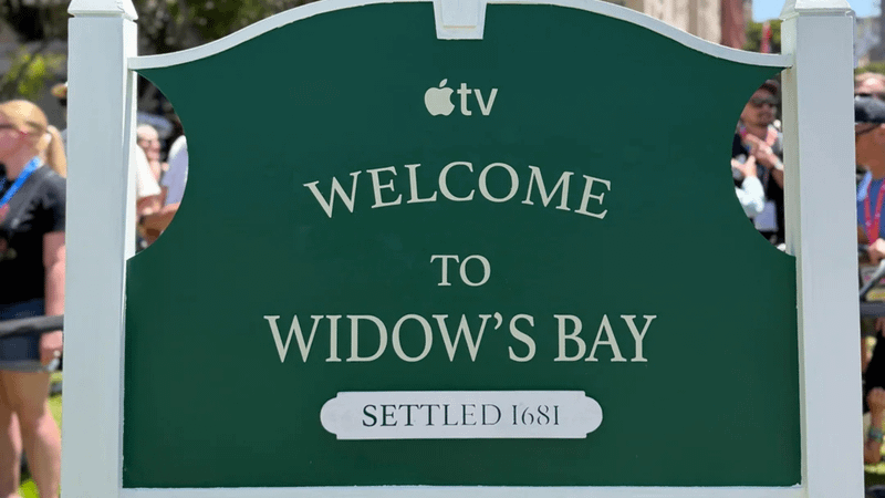 Widow's Bay offsite welcome sign.