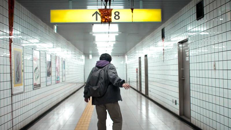Blood leaking from the ceilings in Exit 8.