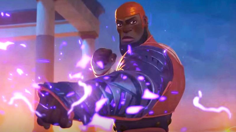 A Wakandan warrior using Vibranium gauntlets in Eyes of Wakanda