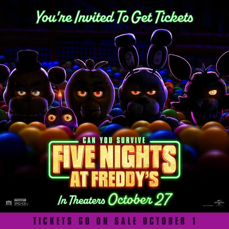 F7ECuGHWIAAuzR  - FNAF Movie Tickets Release Date Revealed