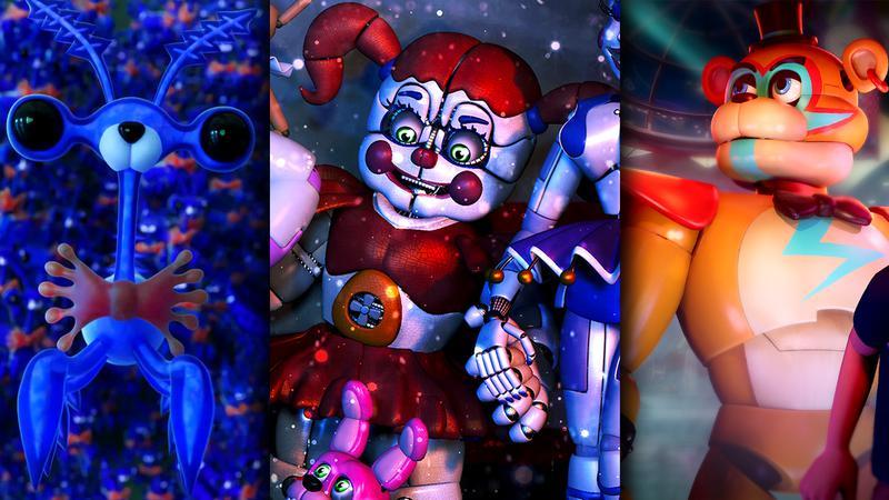 Sea Bonnies, Circus Baby, and Glamrock Freddy