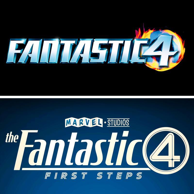 Fantastic Four 2005 film logo vs Fantastic Four First Steps logo.