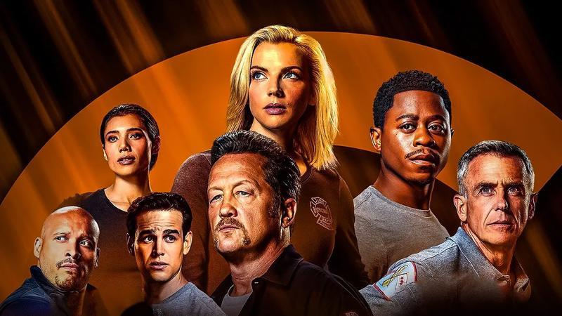 The cast of Chicago Fire looking off in the distance