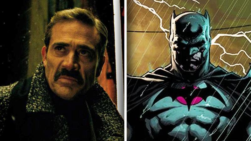 Jeffrey Dean Morgan as Thomas Wayne with Flashpoint Batman.