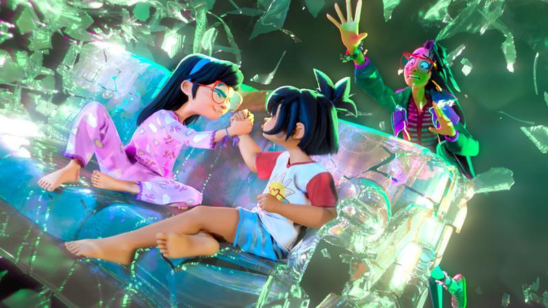 Raissa trying to save Jo's memories in Forgotten Island.