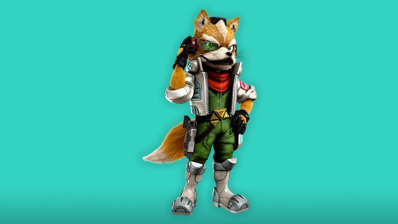 Fox holding a hand up to his headset.