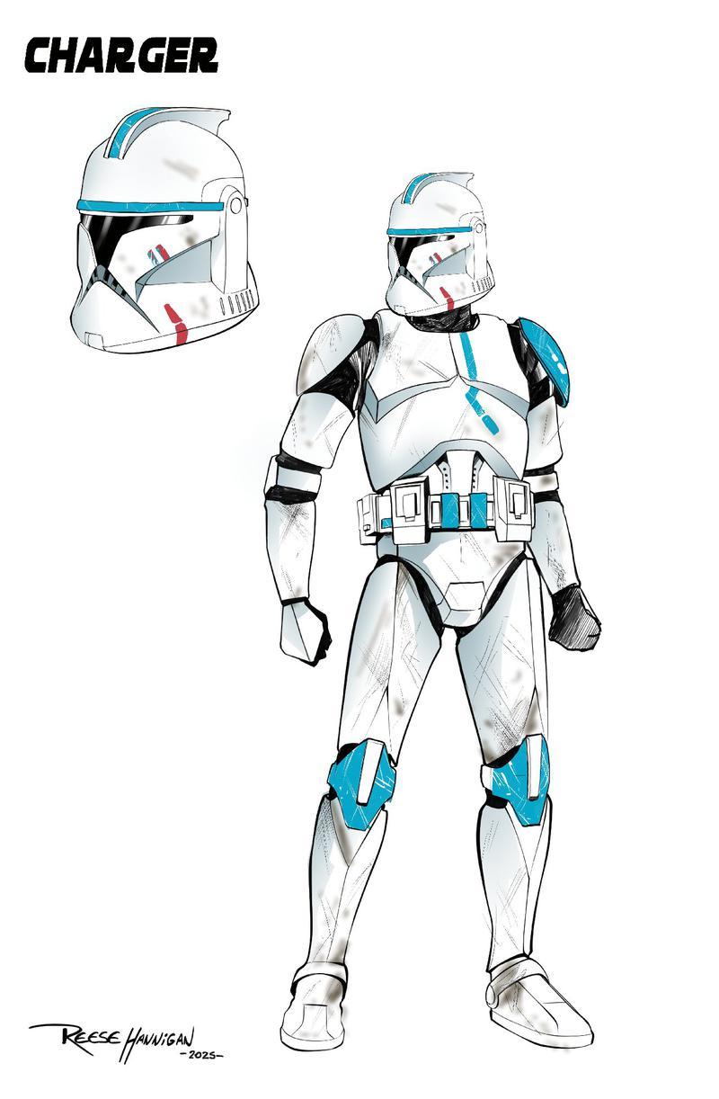 Charger in blue Clone Trooper armor in The Bad Batch—Rogue Agents