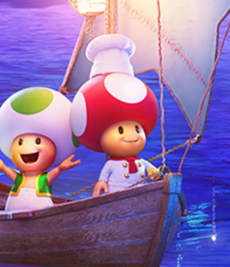 Chef Toad on a boat in The Super Mario Galaxy Movie