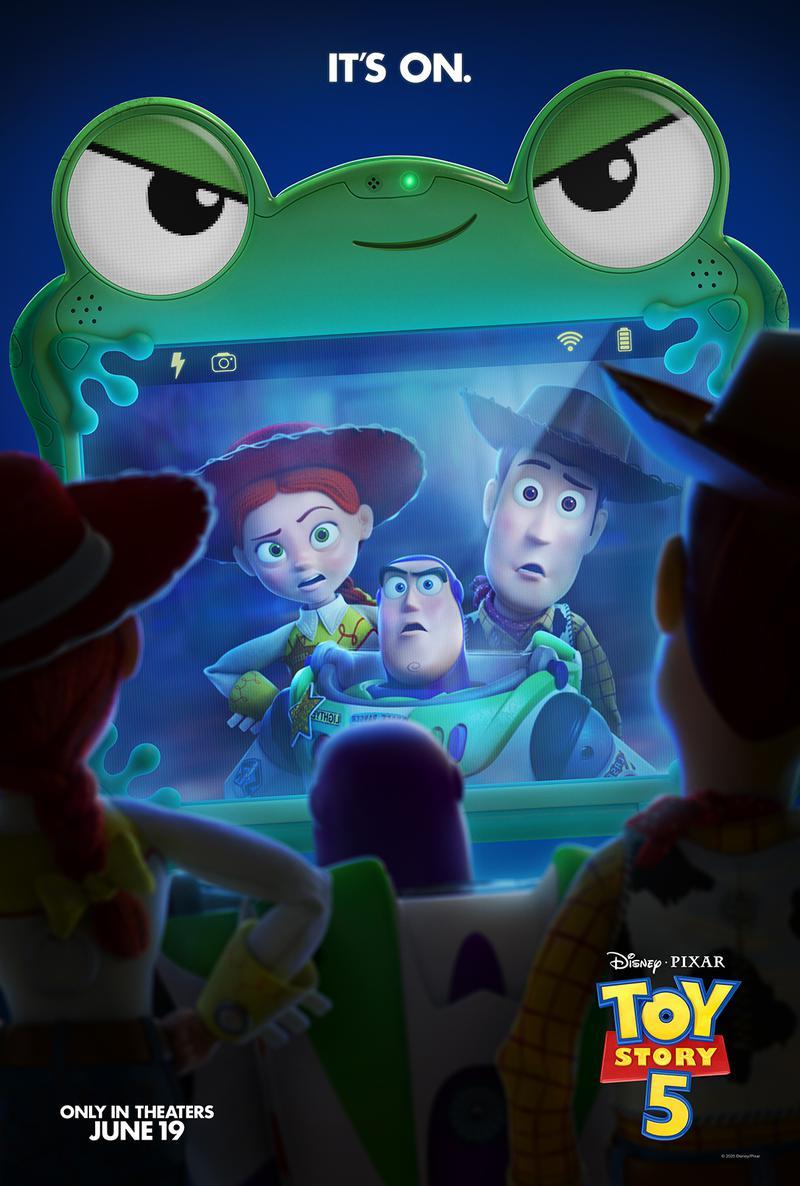 Lily-Pad tormenting Woody, Buzz, and Jessie in Toy Story 5