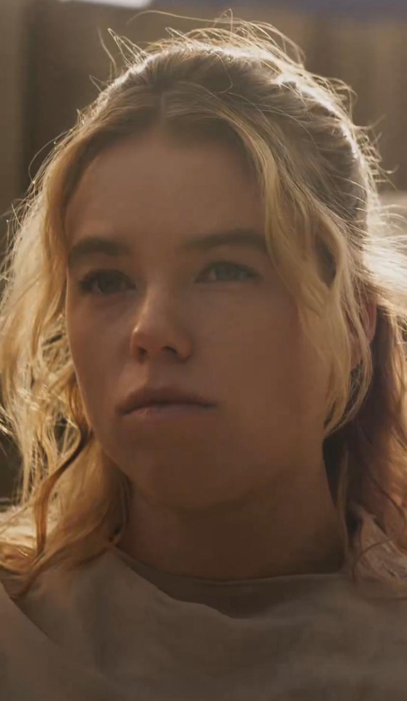 Milly Alcock as Kara Zor-El in Kryptonian garb in Supergirl