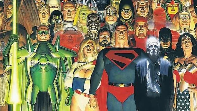 Superman and other heroes from the world of Kingdom Come 