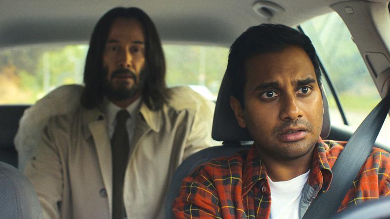 Gabriel and Arj in the car