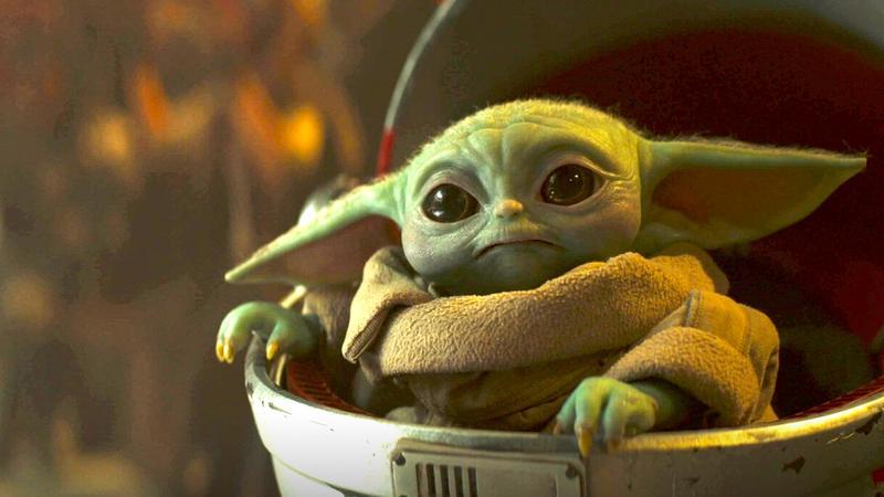 Gorgu sitting in his pram in The Mandalorian