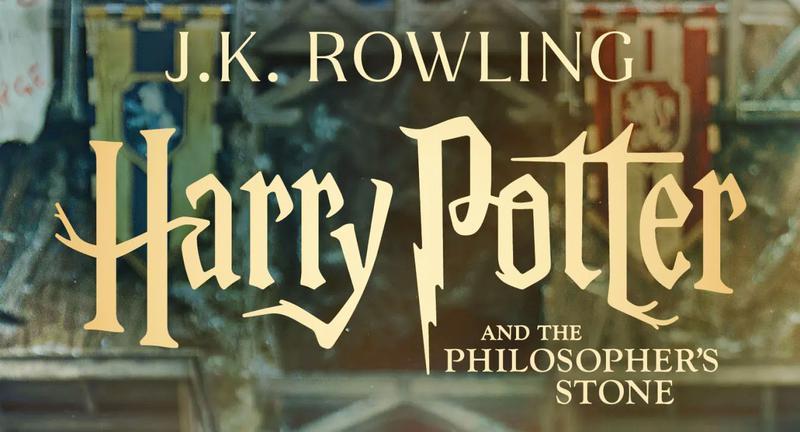 Harry Potter and the Philosopher's Stone tie-in book logo.