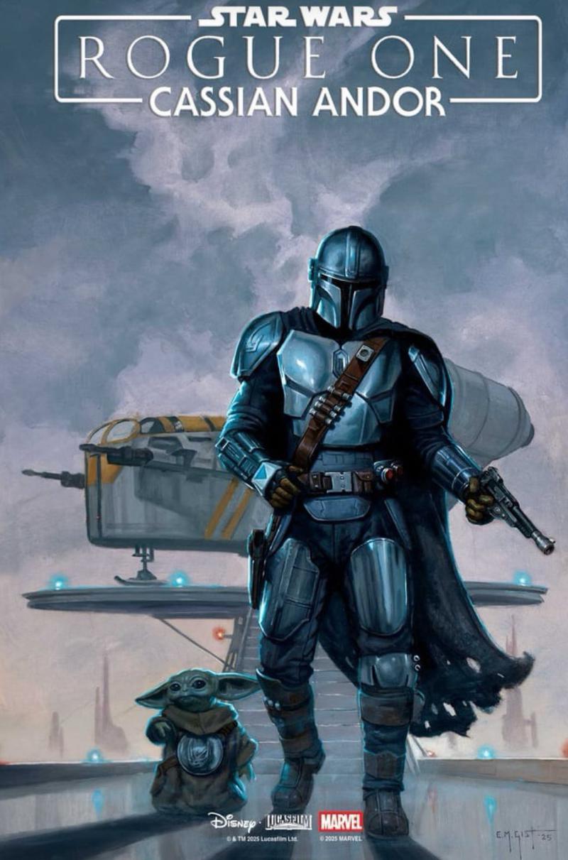 Din Djarin & Grogu in a variant The Mandalorian & Grogu crossover.