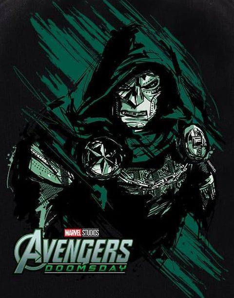 A menacing look at Doctor Doom in Avengers: Doomsday.