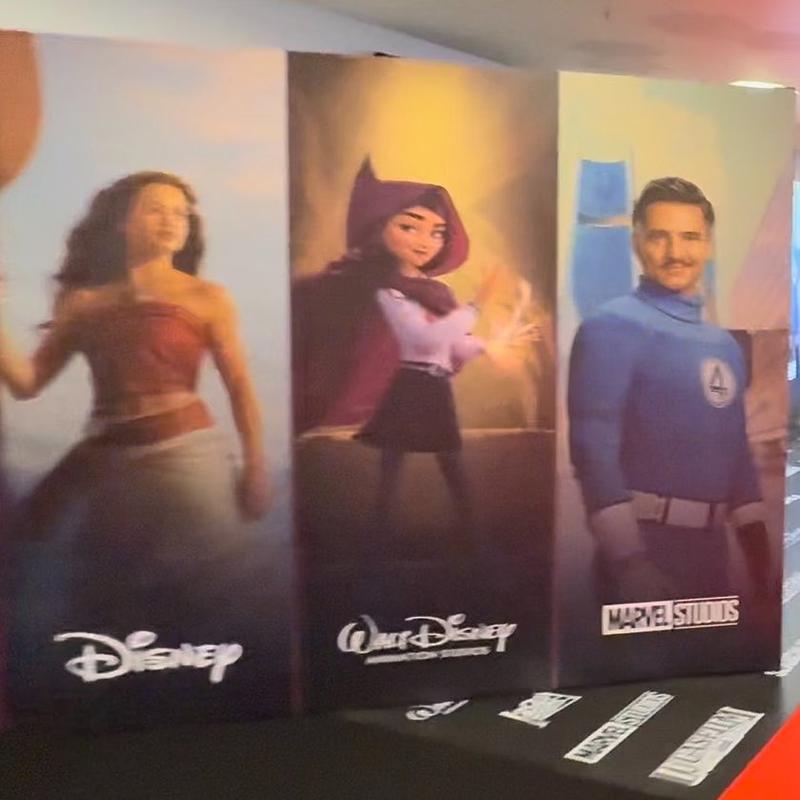 Reed Richards alongside Disney characters Moana and Billie.