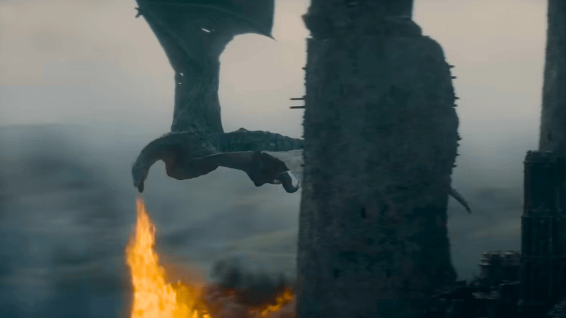 Dragon burns Harrenhal in House of the Dragon Season 3 trailer.