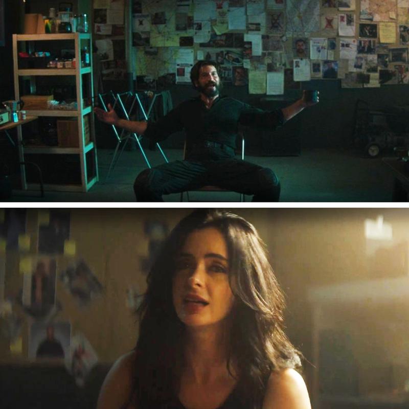 Jessica Jones in The Punisher's hideout in Daredevil Born Again Season 2.