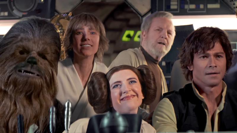 The crew of The Hillywood Show's Star Wars parody.