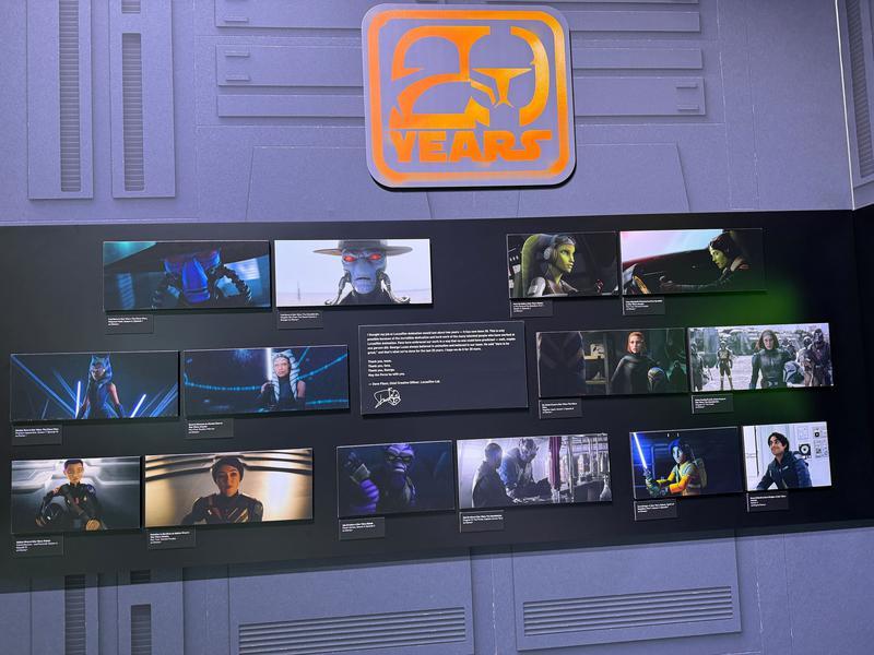 panel of images from Star Wars shows at San Diego Comic-Con 2025