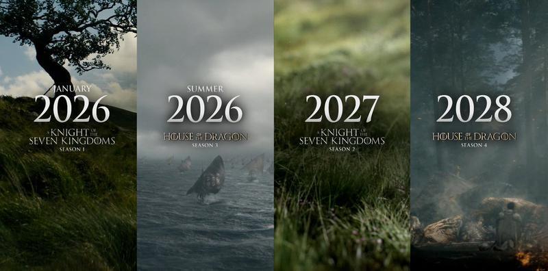 Game of Thrones, 2026, 2027, 2028 Release Calendar