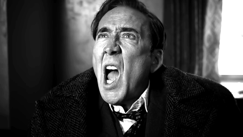 Nicolas Cage as Ben Reilly in Spider Noir Black and White.