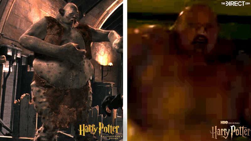 HBO Harry Potter troll full body vs. movies.