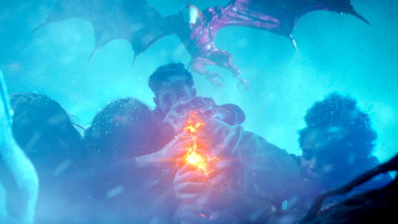 Pennywise as a winged monster about to be defeated in Welcome to Derry.