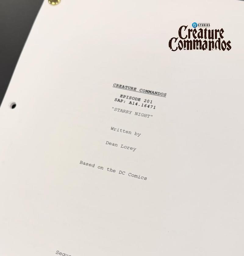 Creature Commandos Season 2 script.