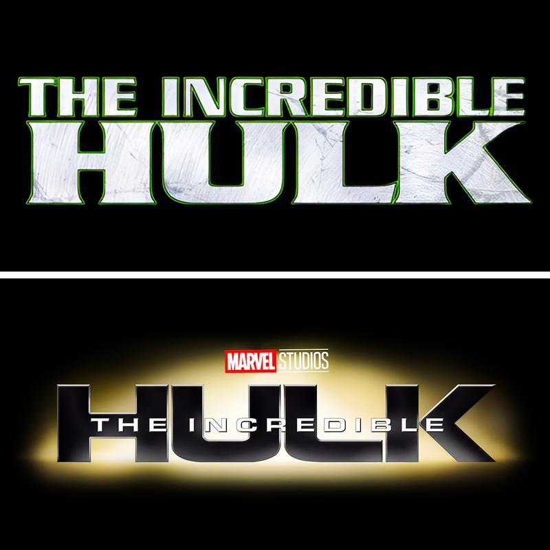 The Incredible Hulk TV show logo vs Incredible Hulk 2008 movie logo.