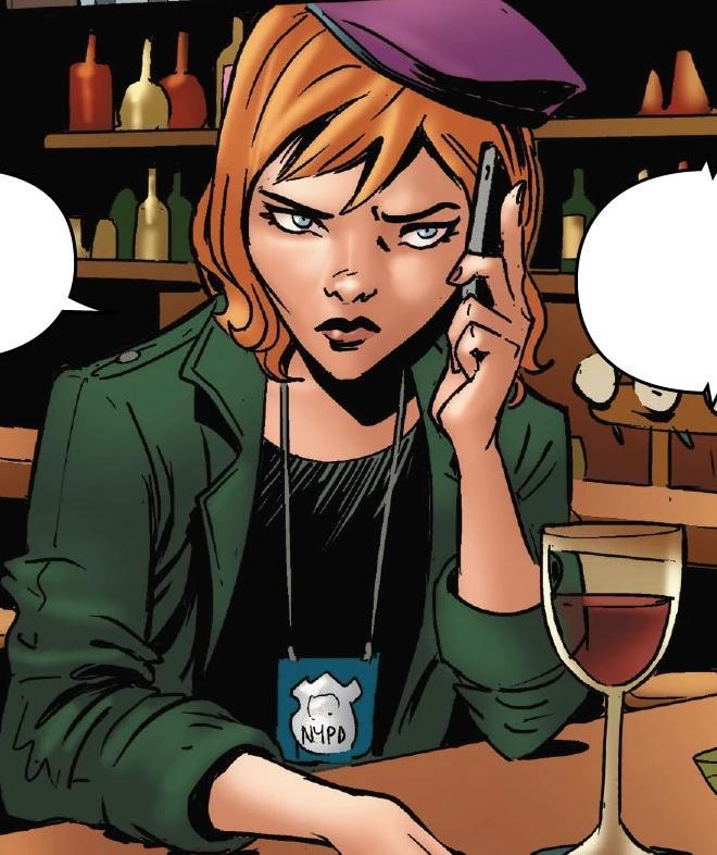 Jean DeWolff on her cell phone in Marvel Comics